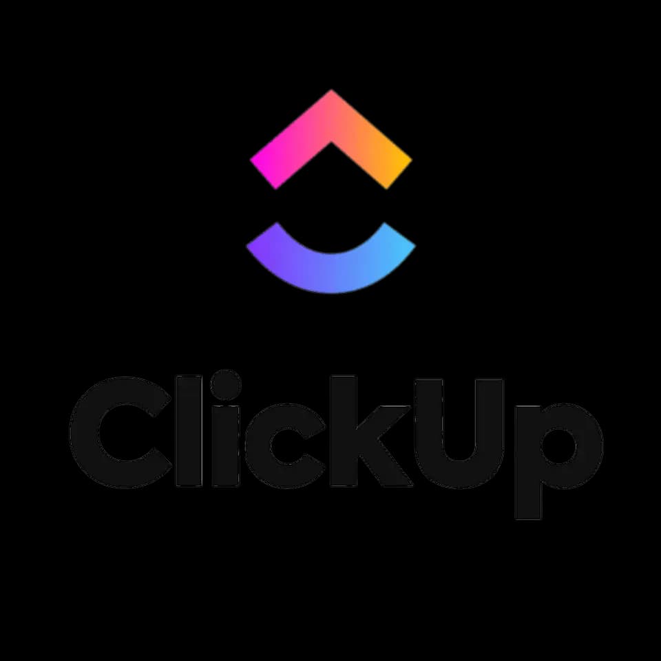 Logo ClickUp, platformy do zarządzania projektami i zadaniami.